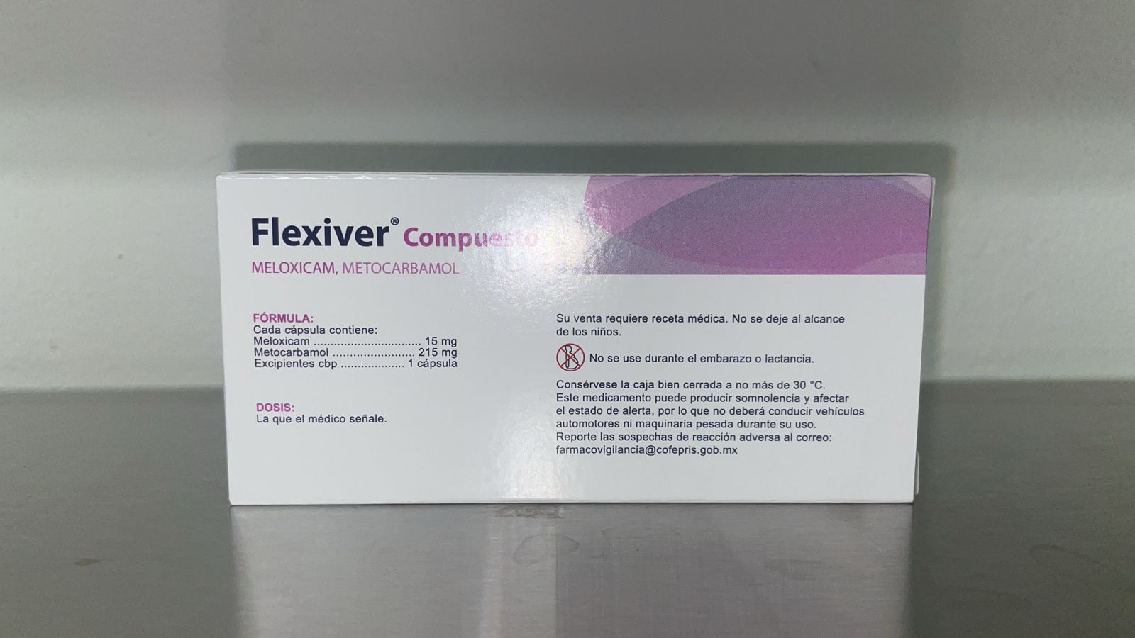 Flexiver Compuesto con Meloxicam y Metocarbamol – 10 cápsulas - Image 2
