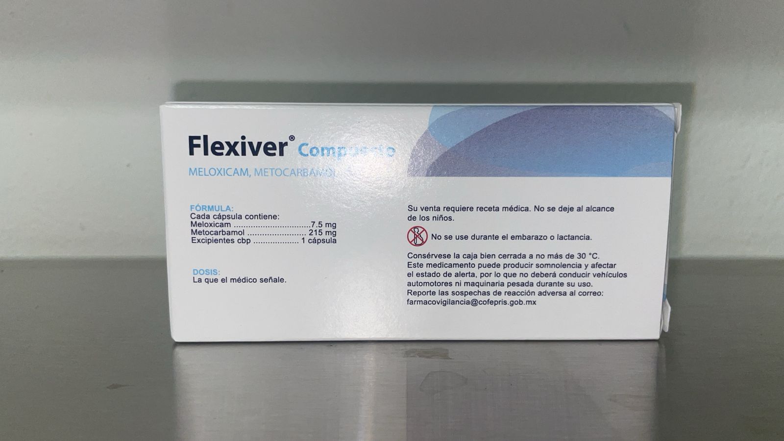 Flexiver Compuesto con Meloxicam y Metocarbamol – 20 cápsulas - Image 2